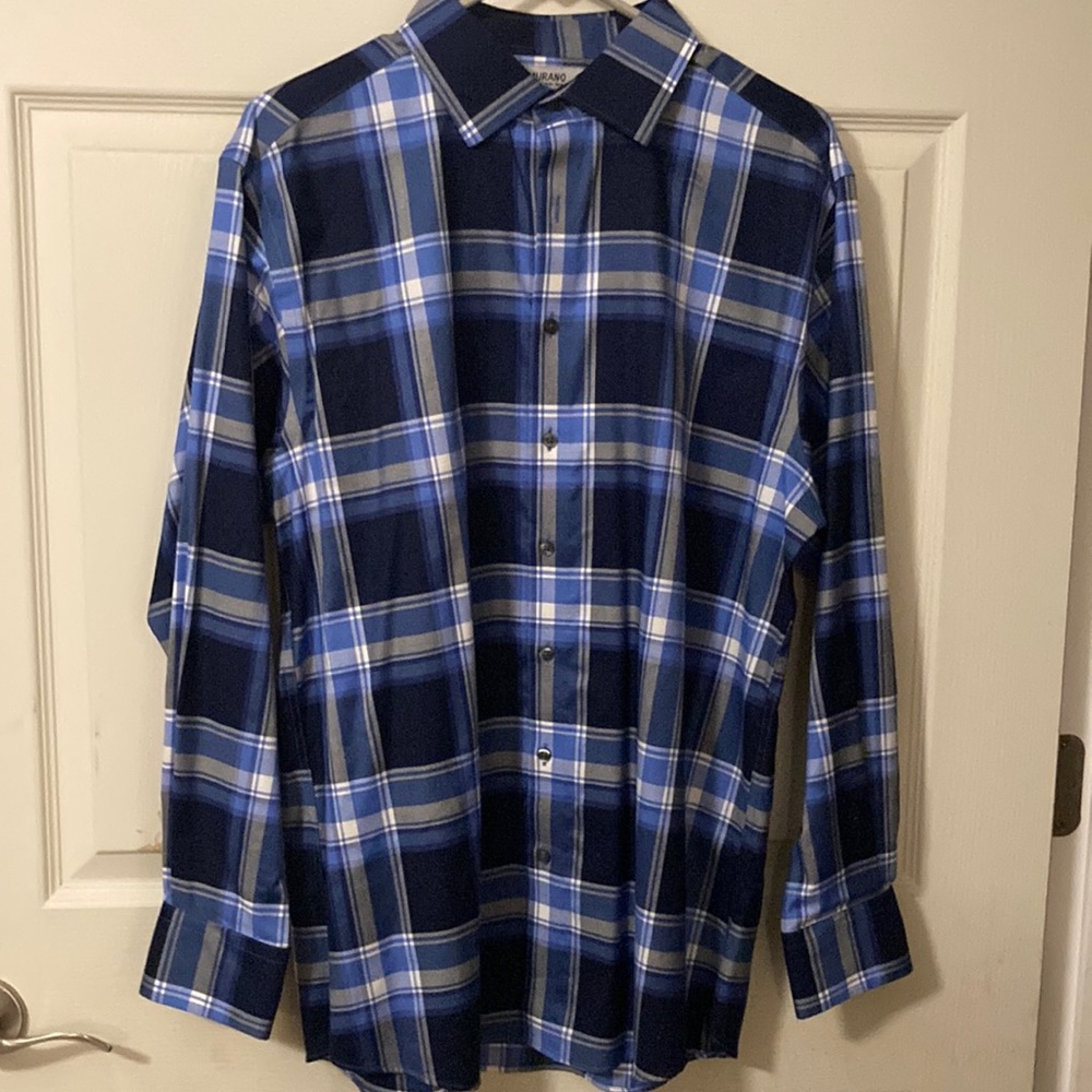 Men’s Murano blue dress shirt slim fit